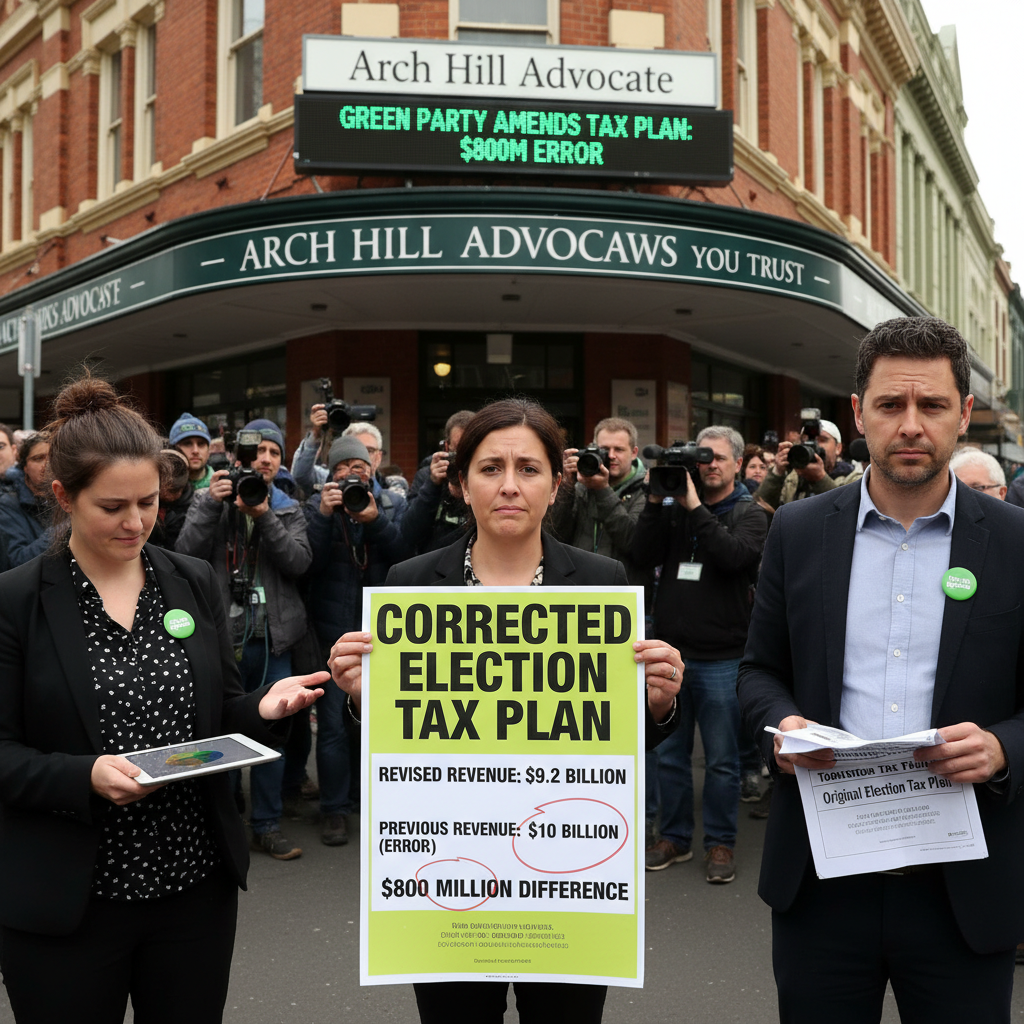 Greens fix $800 million error in election tax plan