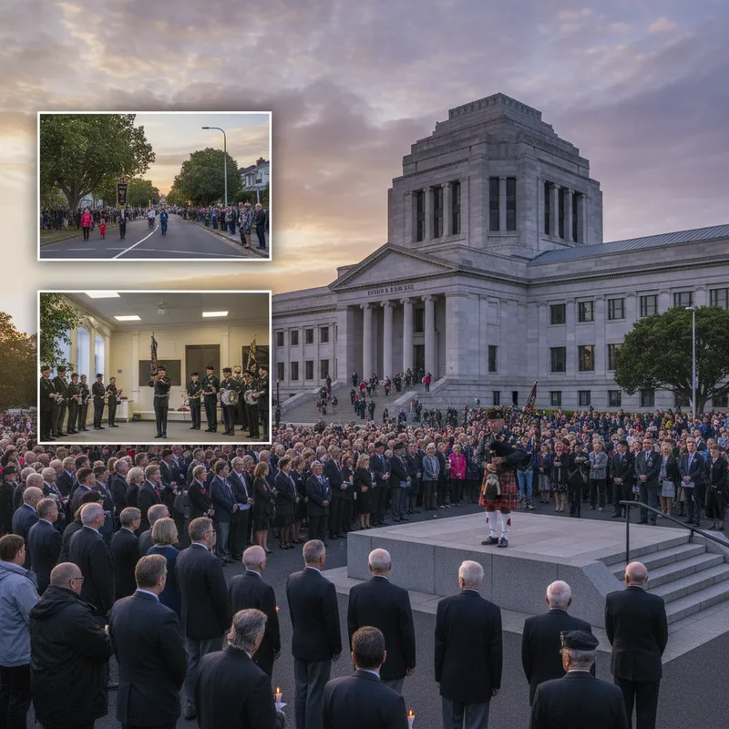 Auckland dawn service at the Domain for Anzac Day commemorations.