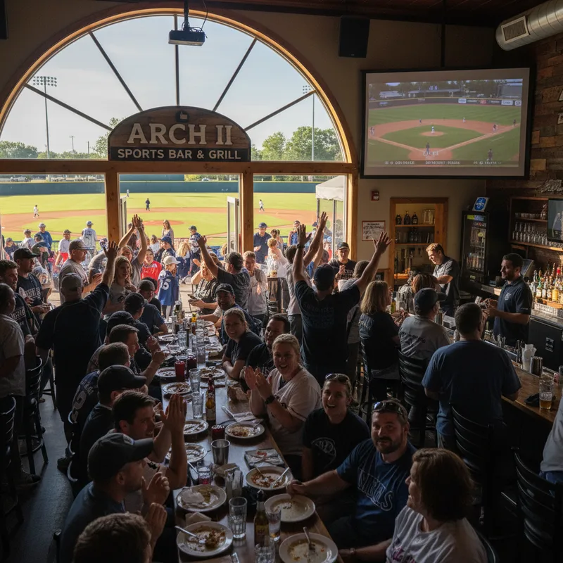 People enjoying a lively atmosphere inside Arch II Sports Bar & Grill in Rocky Hill.