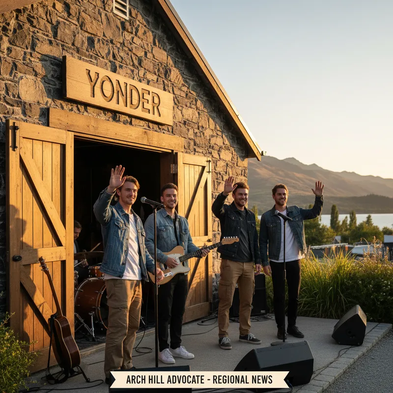 South Summit band performing live at Yonder music venue in Queenstown, New Zealand.